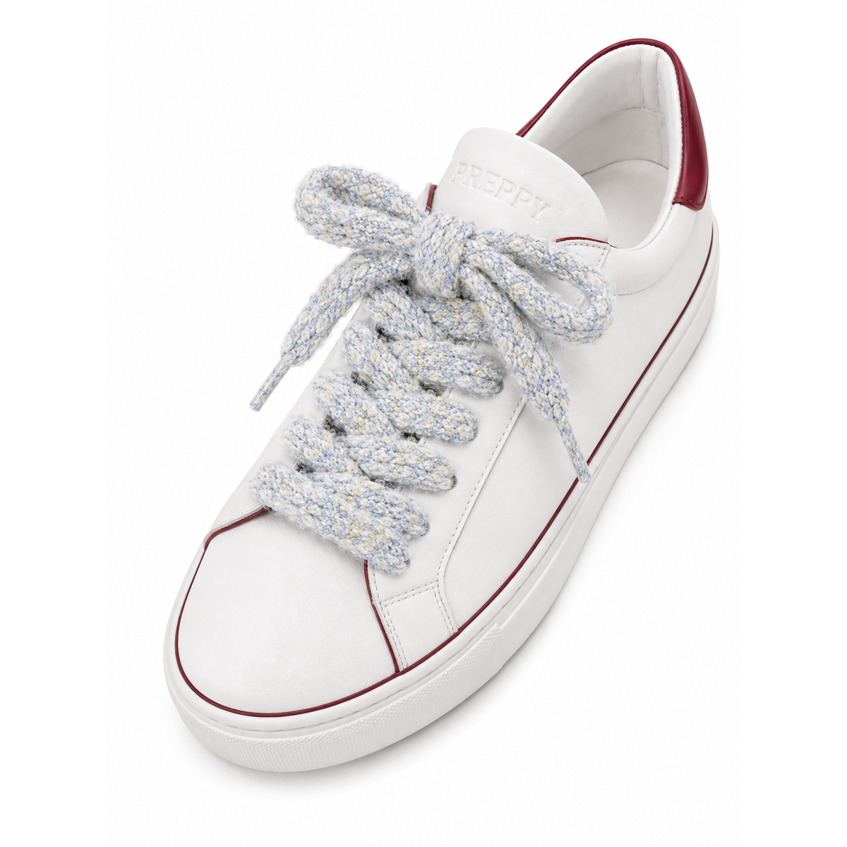 Coco Club- Thick Tweed Shoelaces in Santorini Blue