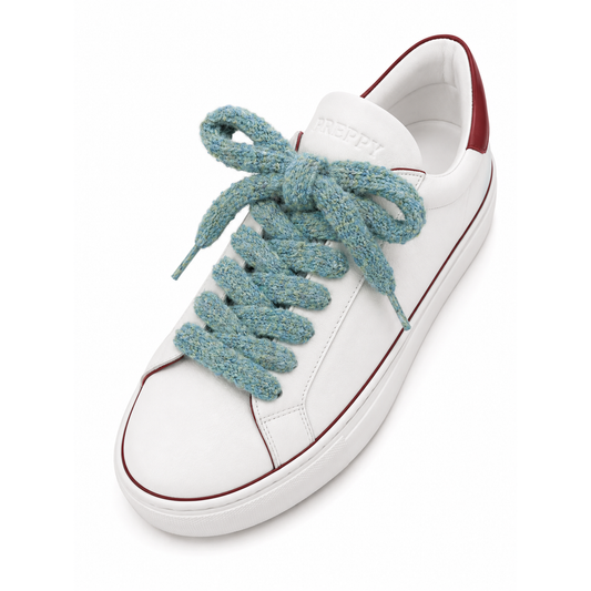 Coco Club- Thick Tweed Shoelaces in Sea Foam