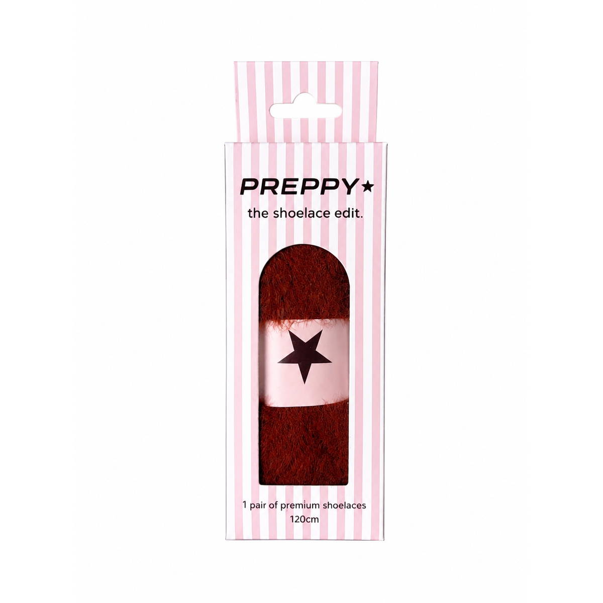preppy shoelace packaging
