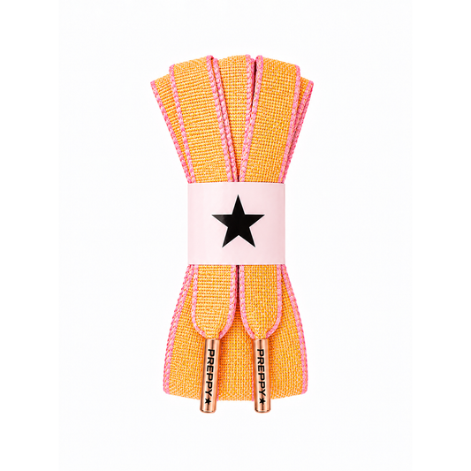 Prep School- Flat Grosgrain Shoelaces in Lemonade