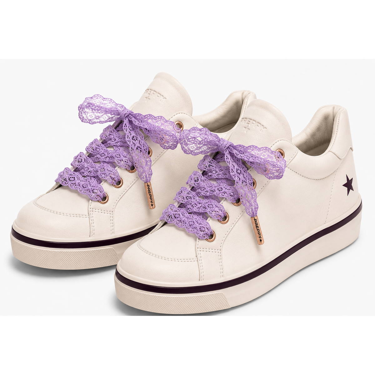 Sunday Best- Lilac Lace Shoelaces