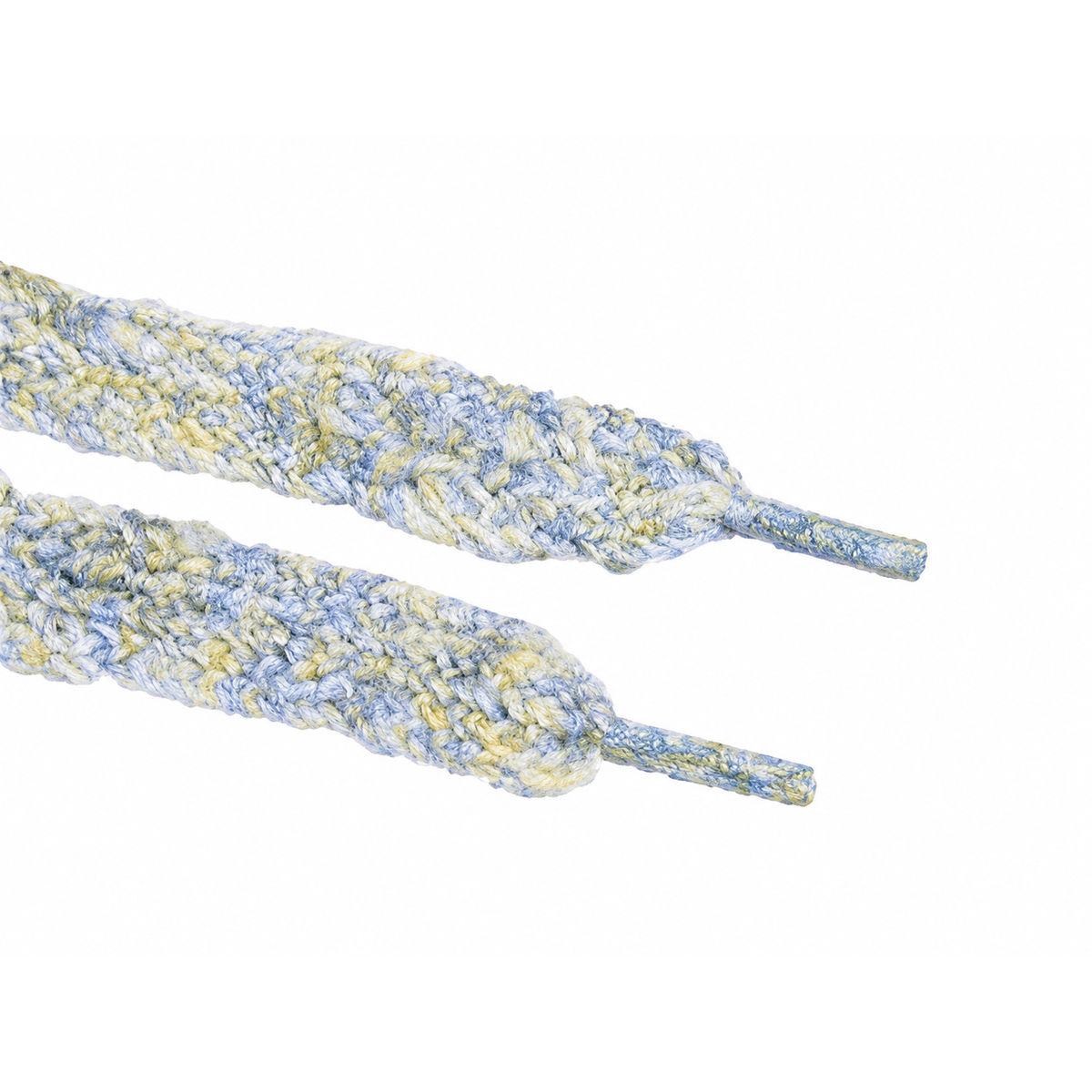 Coco Club- Thick Tweed Shoelaces in Santorini Blue