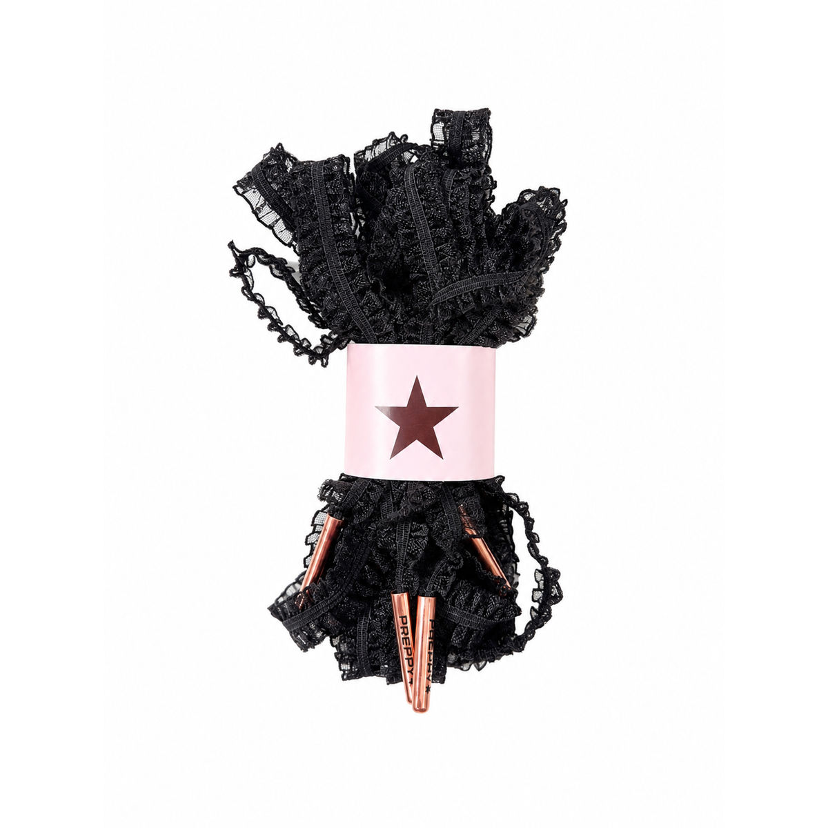 Love Letter- Ruffled Custom Shoelaces in Noir