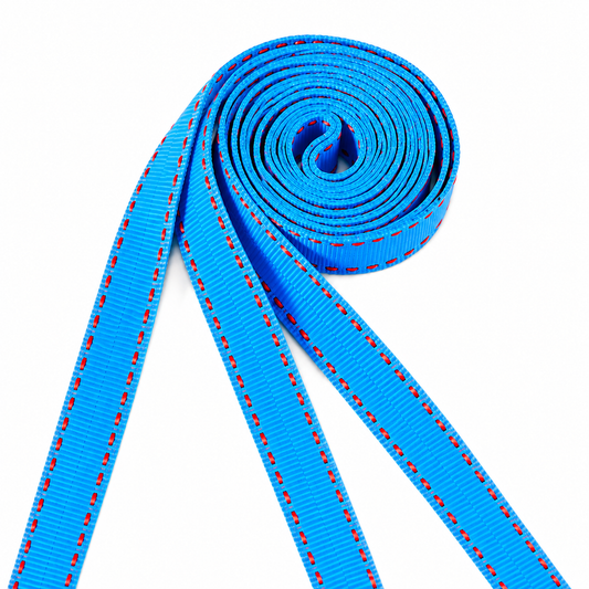 Prep School- Flat Grosgrain Shoelaces in Sea Blue