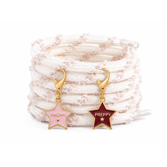 Tom Boy - Round Hiking Shoelaces in White & Beige