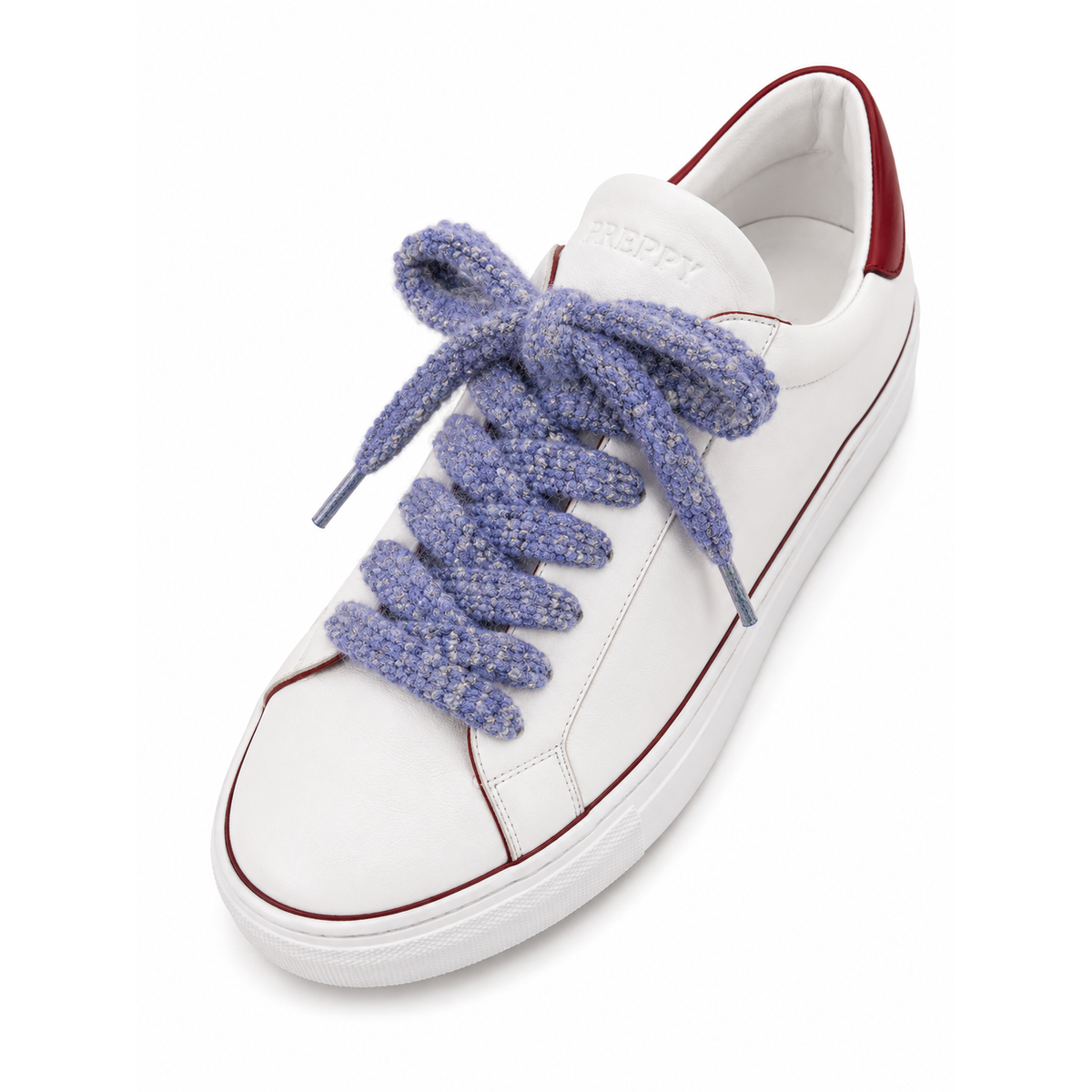Coco Club- Thick Tweed Shoelaces in Marina Blue