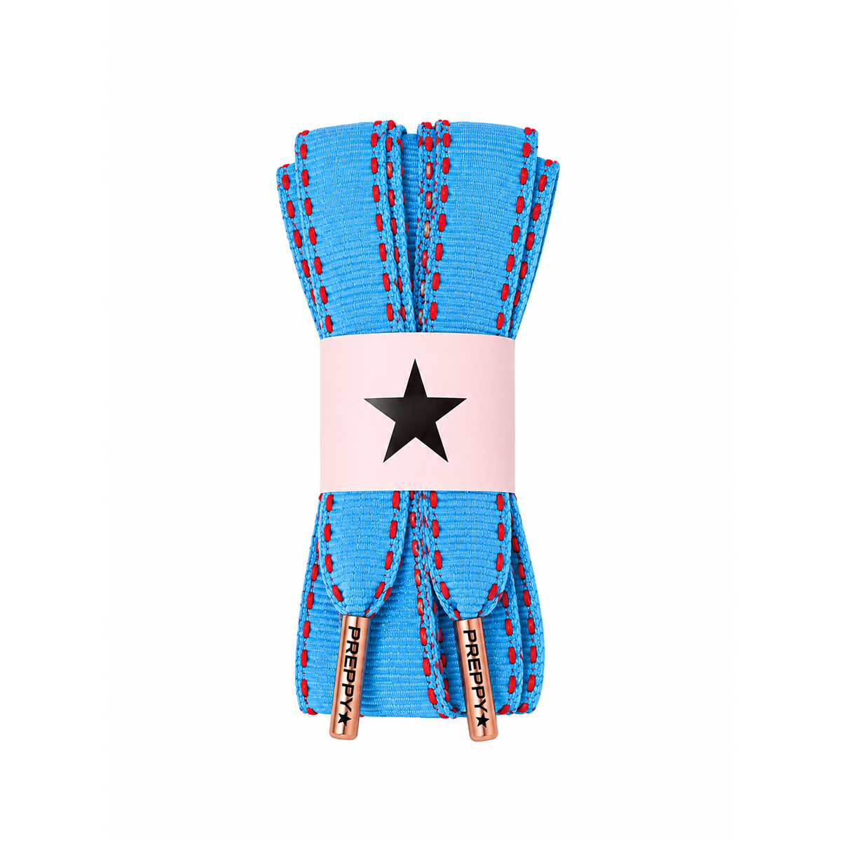 Prep School- Flat Grosgrain Shoelaces in Sea Blue