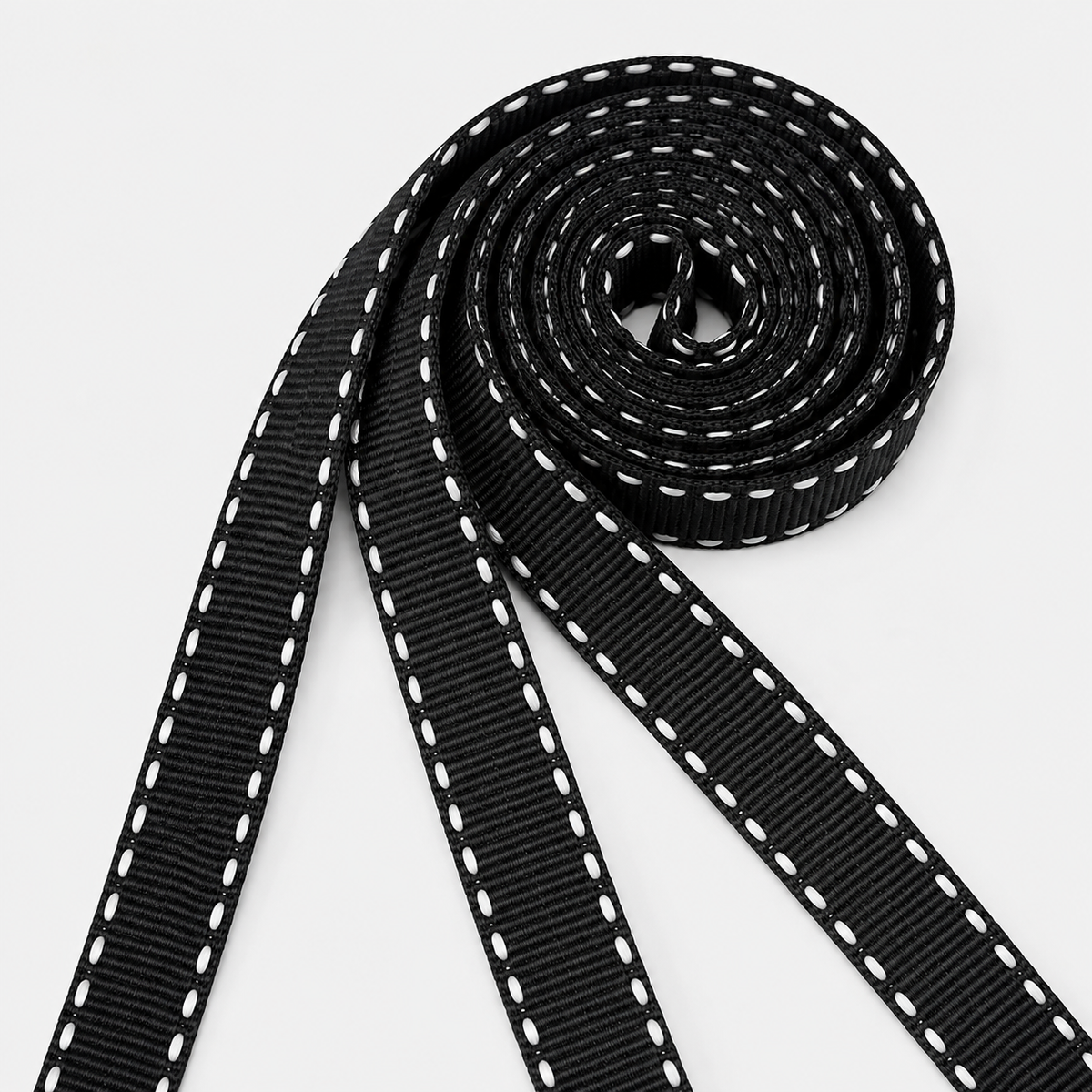 Prep School- Flat Grosgrain Shoelaces in Noir