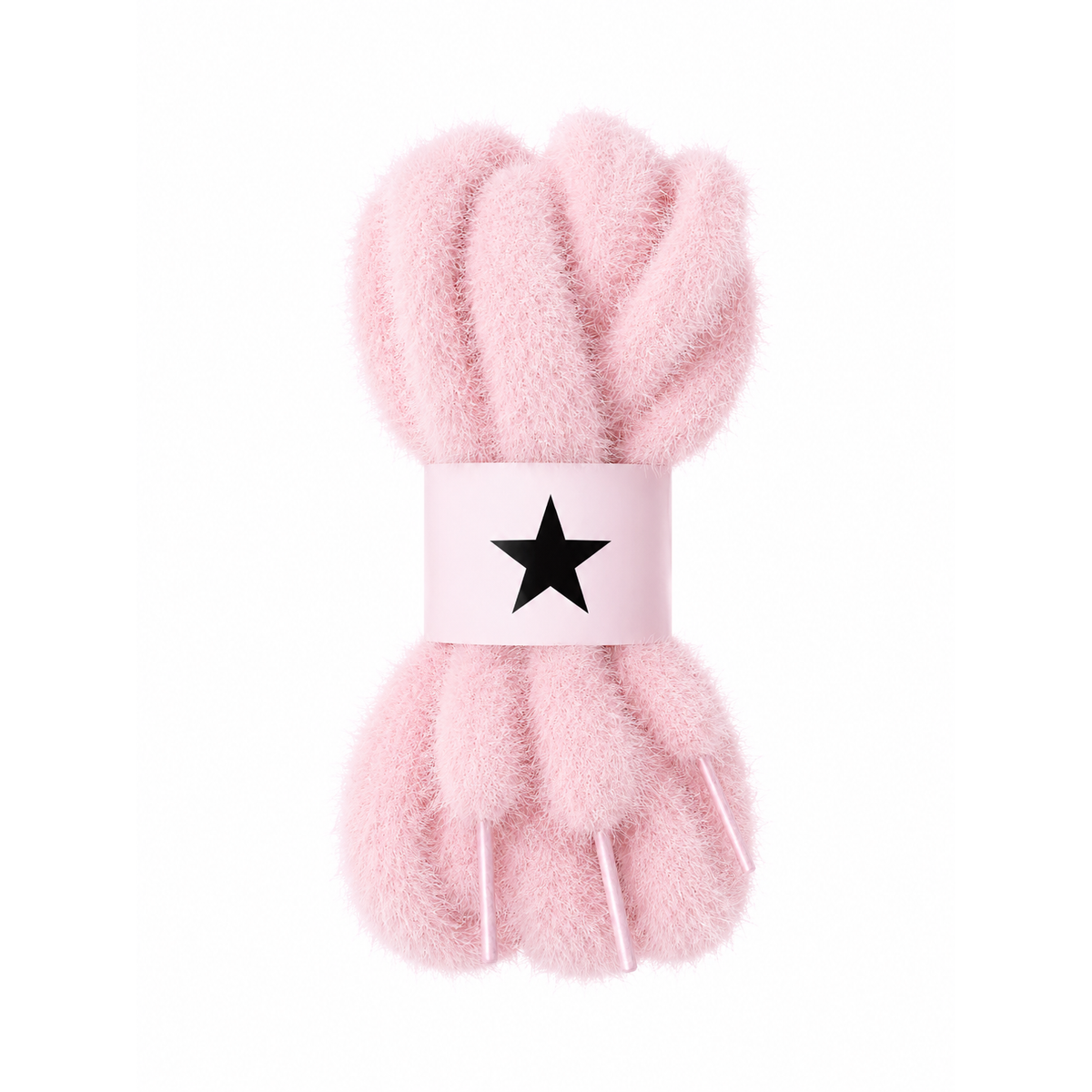 faux mink signature custom cool fluffy shoelaces preppy