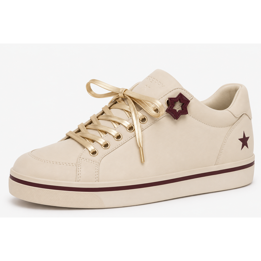 Saddle- Leather Shoelaces in Gold
