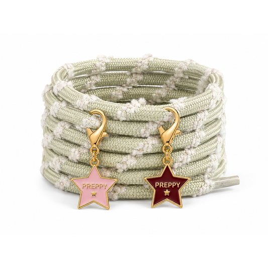 Tom Boy- Round Hiking Shoelaces in Olive & Cream