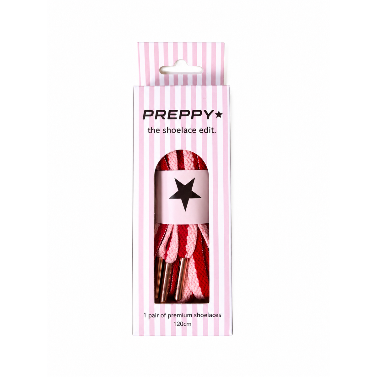 TIDELINE - Ombre Flat Shoelaces in in Red/Pink