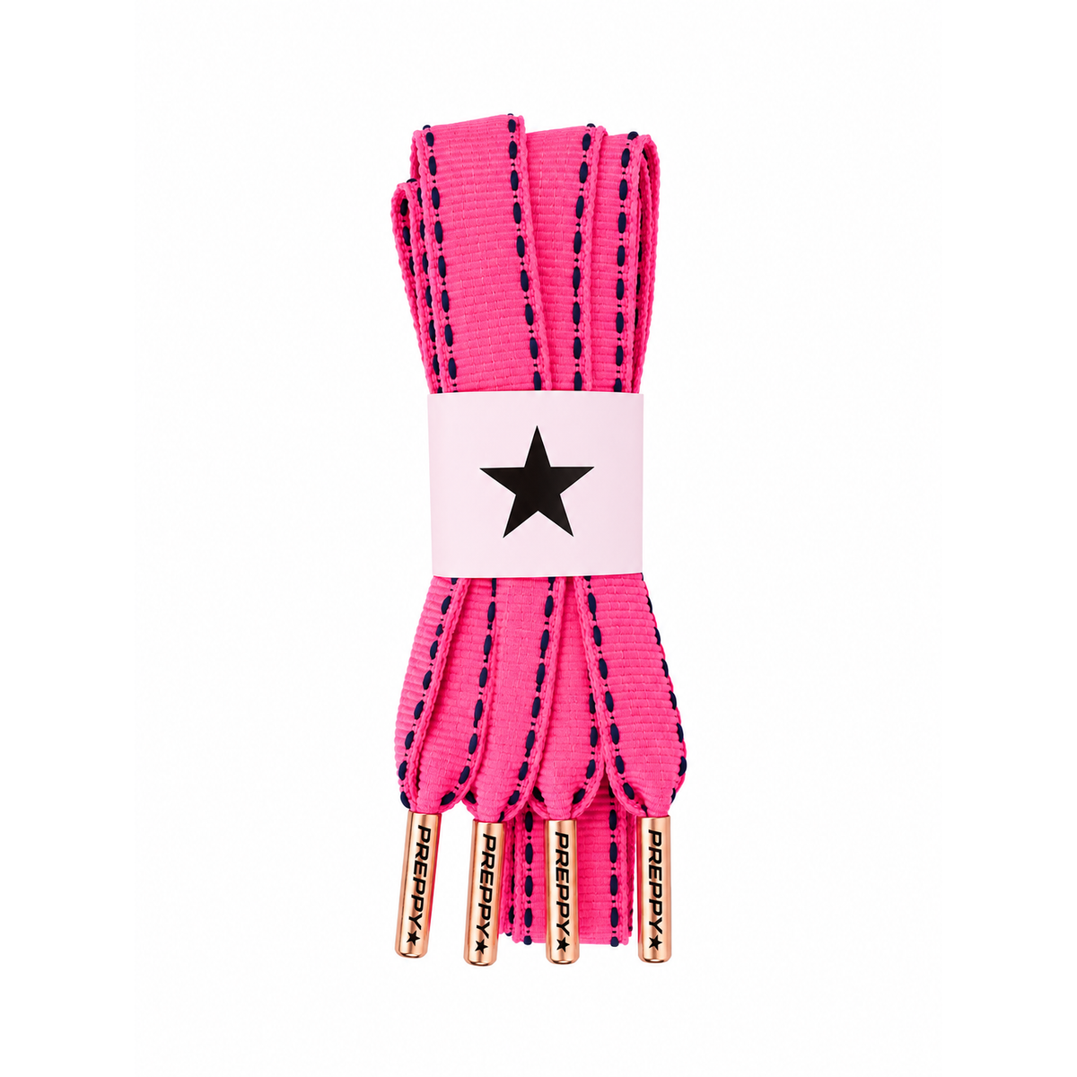 Prep School- Flat Grosgrain Shoelaces in Candy Pink