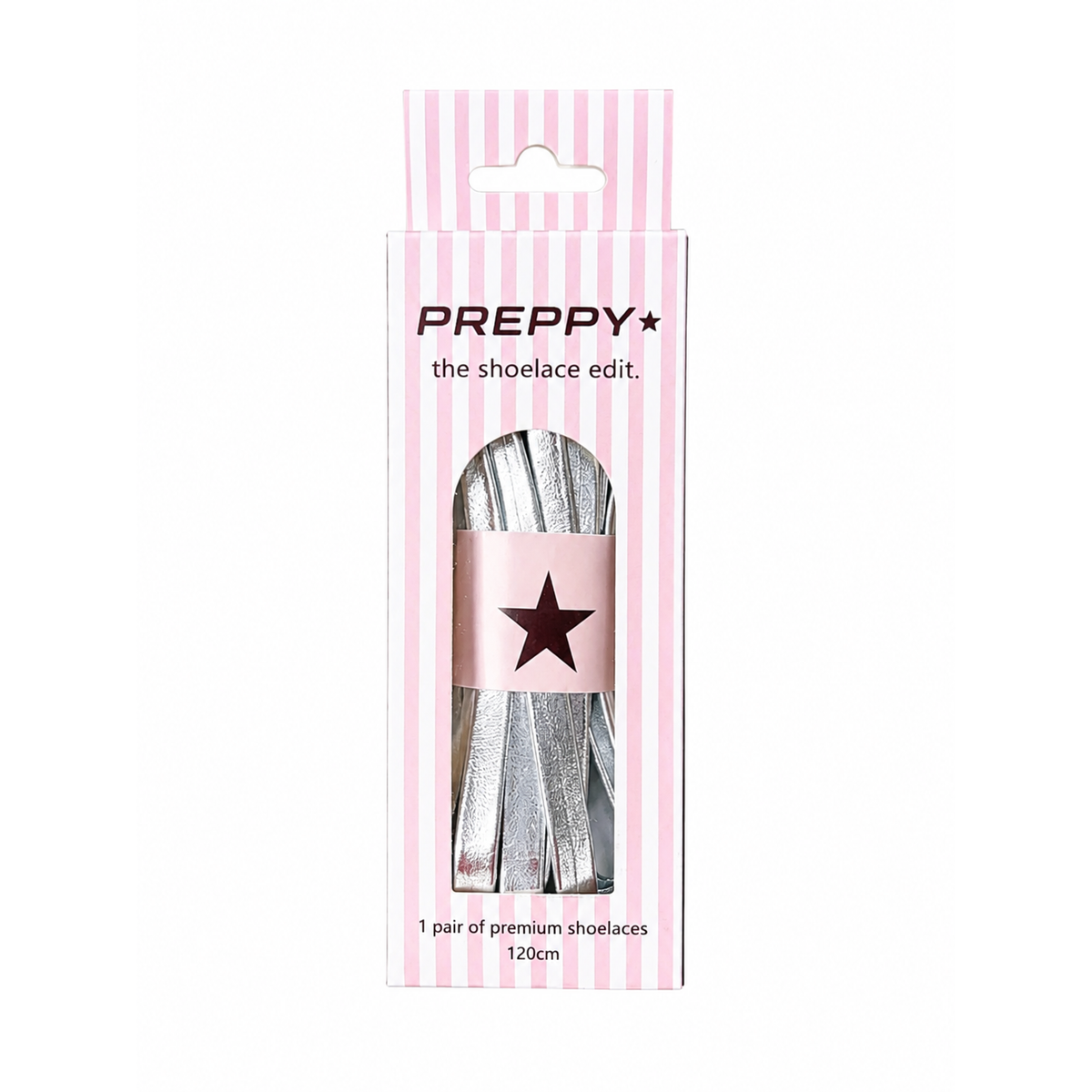 Saddle- Leather Shoelaces in Silver