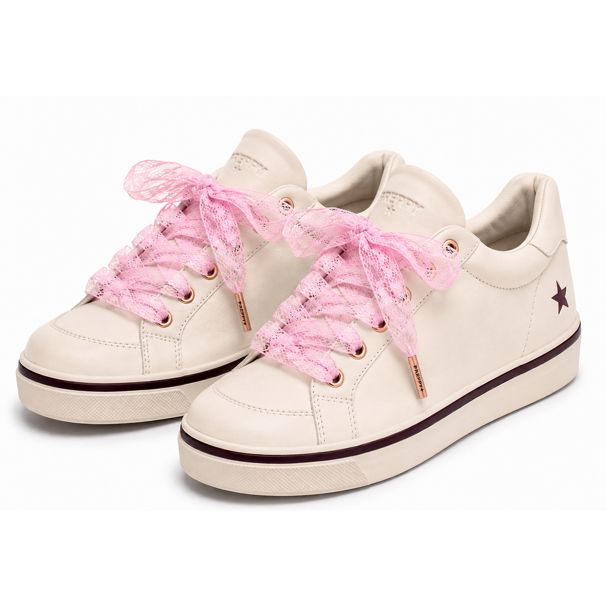 Sunday Best- Ballerina Pink Lace Shoelaces