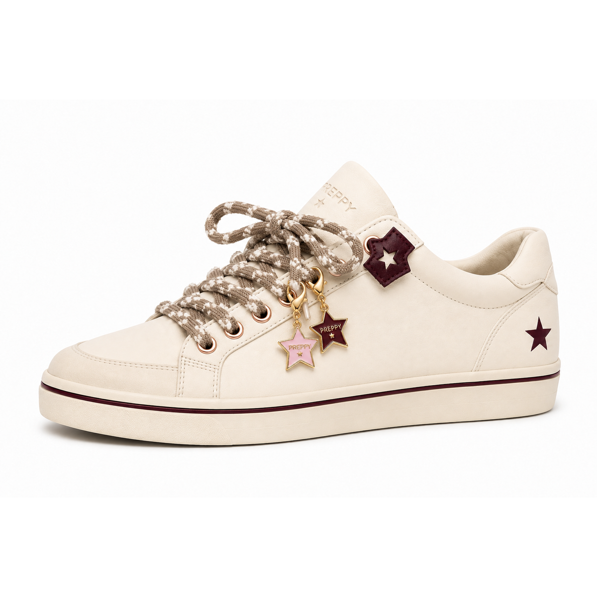 Tom Boy - Round Hiking Shoelaces in Taupe & Ivory