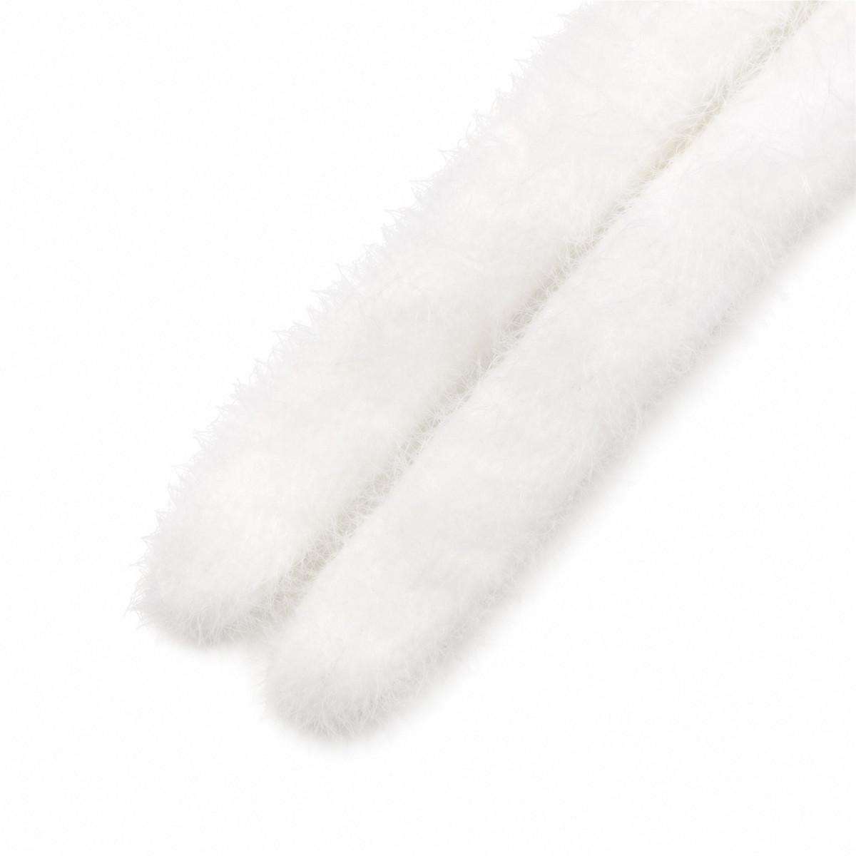 fluffy shoelaces in white