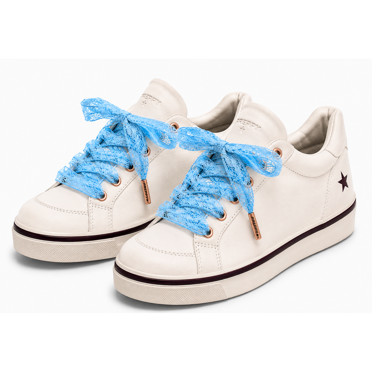 Sunday Best- Ice Blue Lace Shoelaces