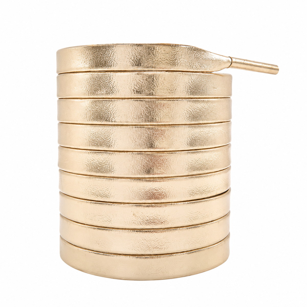 Saddle- Leather Shoelaces in Gold